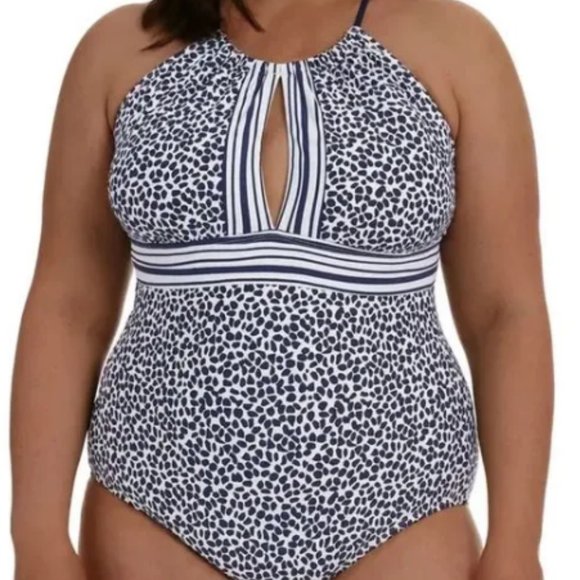 La Blanca Swim Nwot La Blanca Plus Size 2w Apulia Mix High Neck